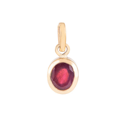 Ruby Gemstone Pendant in Panch Dhatu | Natural & Certified |  Unisex Both for Men & Women