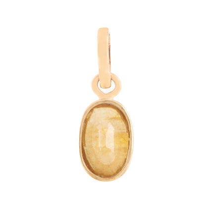 Yellow Sapphire Gemstone Pendant 8.06 Carat in Panch Dhatu | Natural & Certified |  Unisex Both for Men & Women