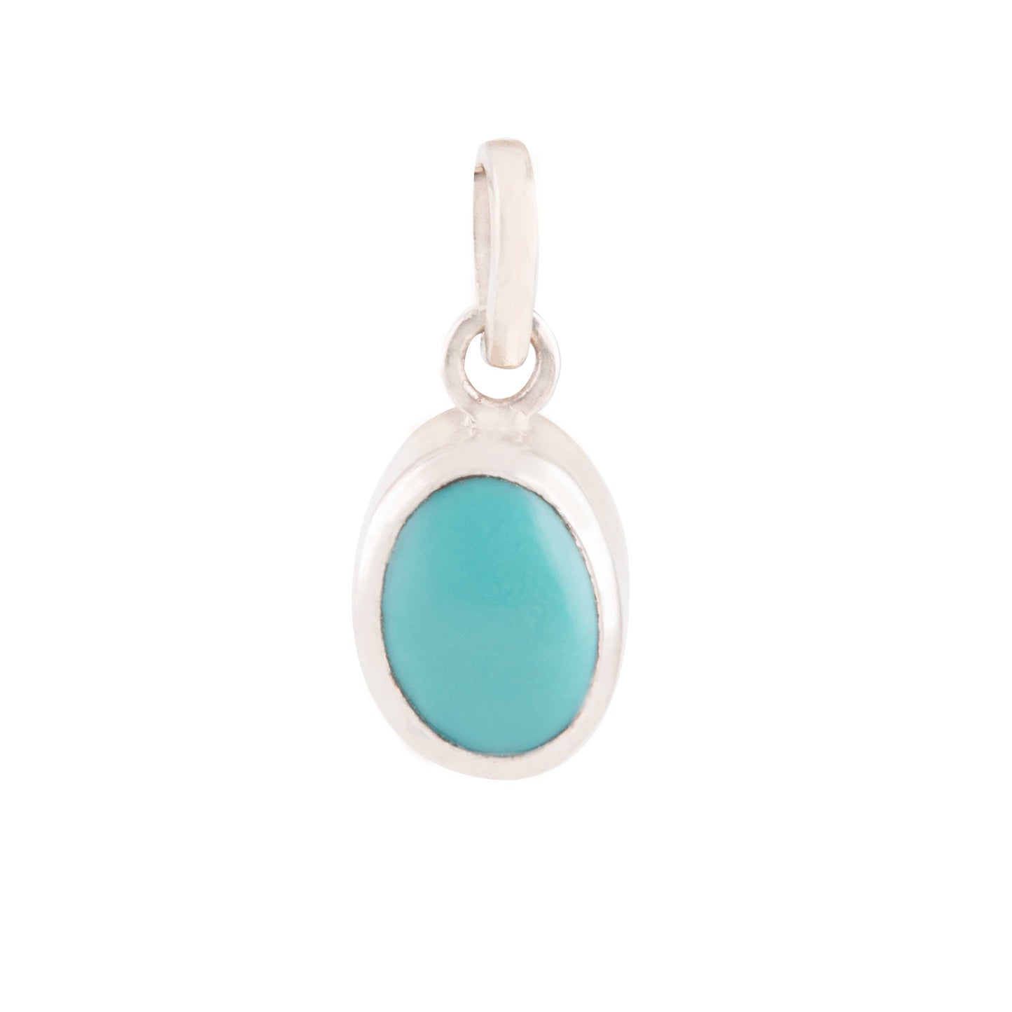 Turquoise (Firoza) Pendant in 925 Silver | Natural & Certified |  Unisex Both for Men & Women