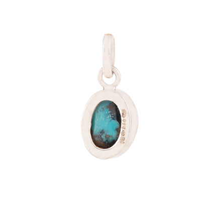 Turquoise (Firoza) Pendant in 925 Silver | Natural & Certified |  Unisex Both for Men & Women