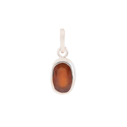 Gomed (Hessonite) Pendant in 925 Silver | Natural & Certified |  Unisex Both for Men & Women