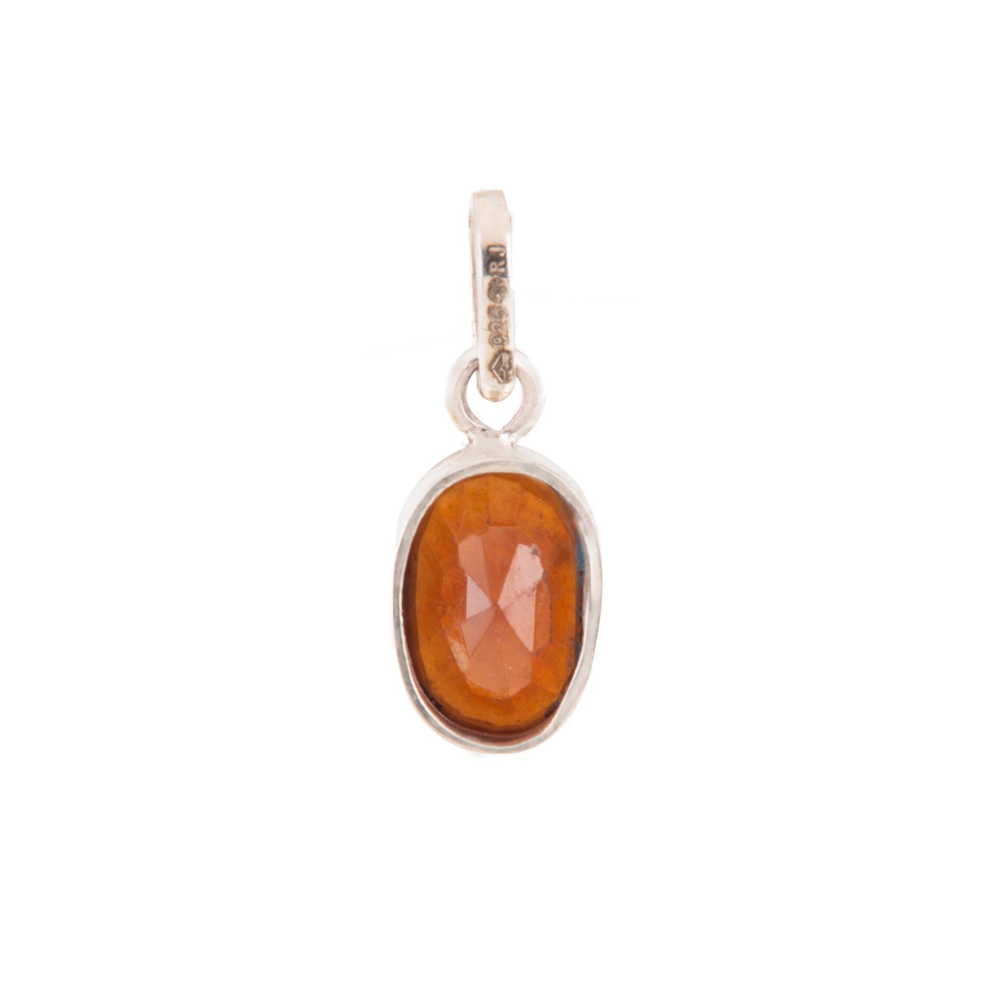 Gomed (Hessonite) Pendant in 925 Silver | Natural & Certified |  Unisex Both for Men & Women