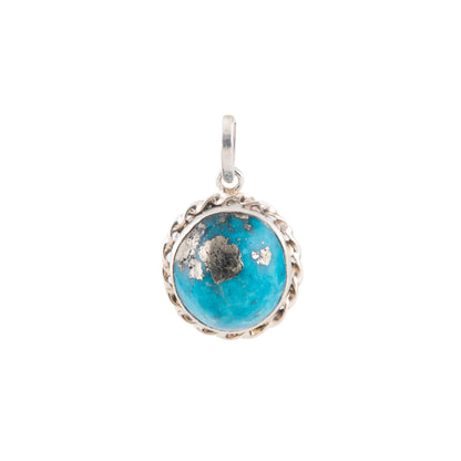 Turquoise (Firoza) Pendant in 925 Silver - 38.95 Carat | Natural & Certified |  Unisex Both for Men & Women