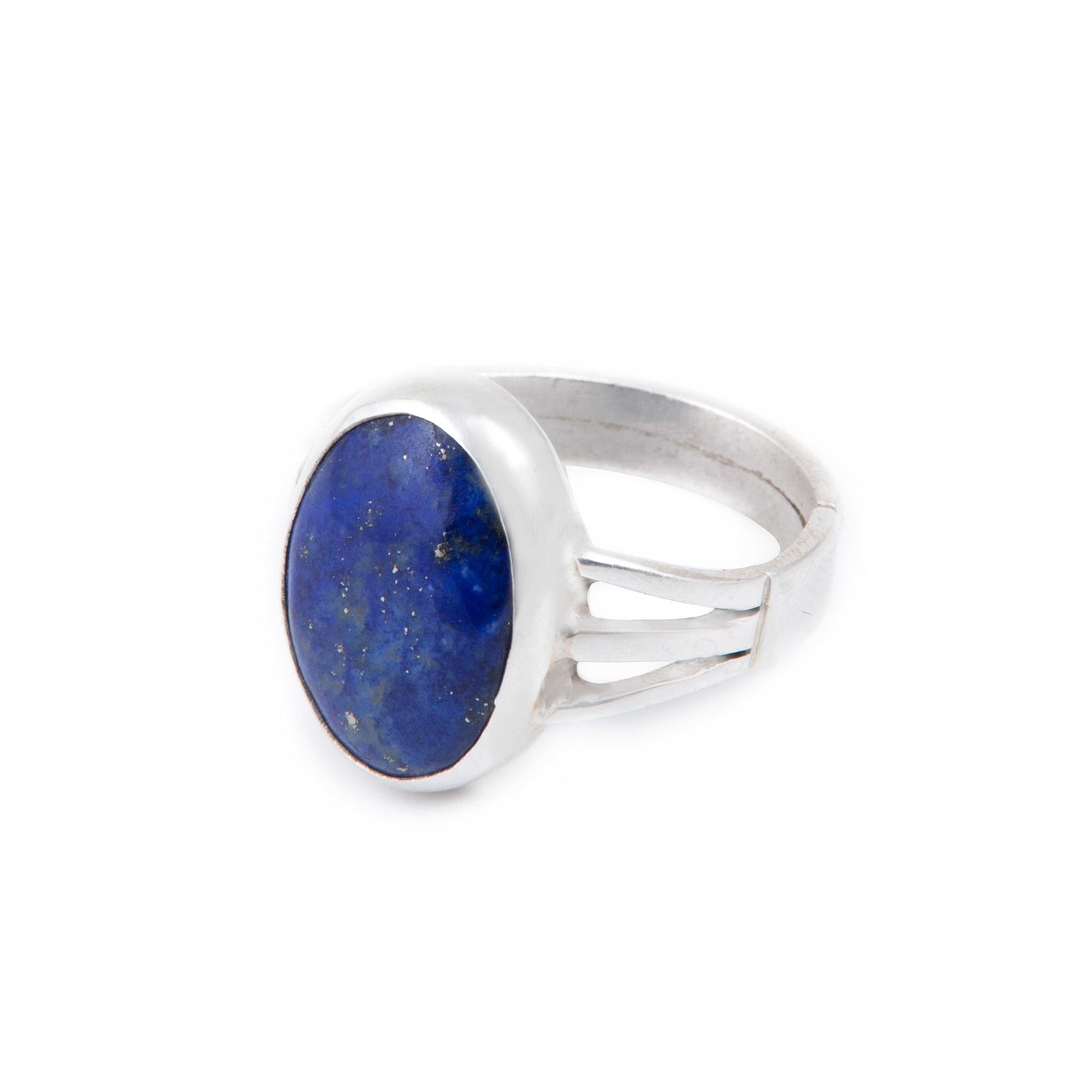 Lapis Lazulli Adjustable Ring in 925 Silver 11.50 Carat | Natural & Certified |  Unisex Both for Men & Women | Adjustable Ring size 19 to 23